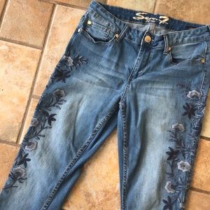 Embroidered Skinny Jeans
